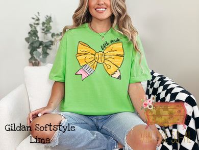 Fifth Grade Teacher Pencil Coquette Bow